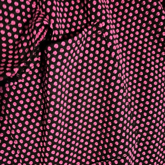 XL Lularoe Sarah cardigan sweater, black with pink mermaid dots - Picture 2 of 3